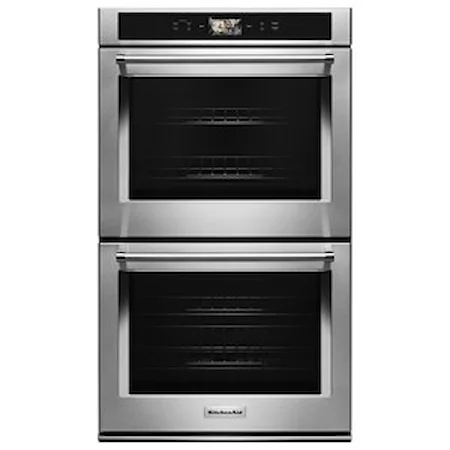 5.0 Cu. Ft. Smart Oven+ 30" Double Oven with Powered Attachments and PrintShield™ Finish